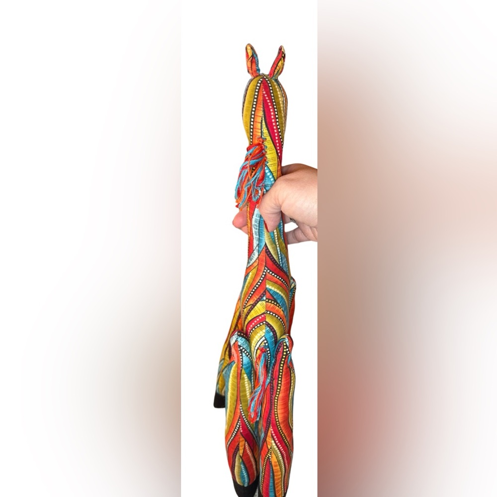 Hand Made Colorful Striped Giraffe. - Picture 6 of 9